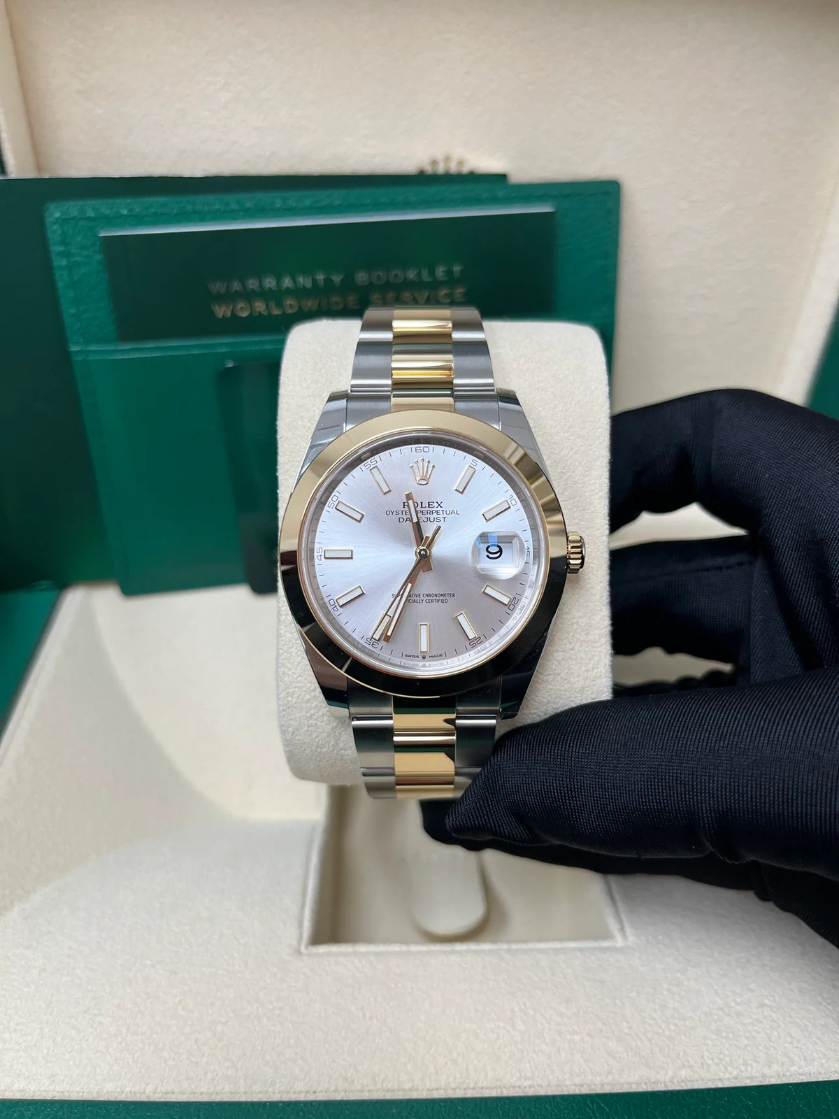 【1:1 Super Clone】 Datejust 41mm 126303 Silver Index Oyster Steel and Yellow Gold Mens Watch