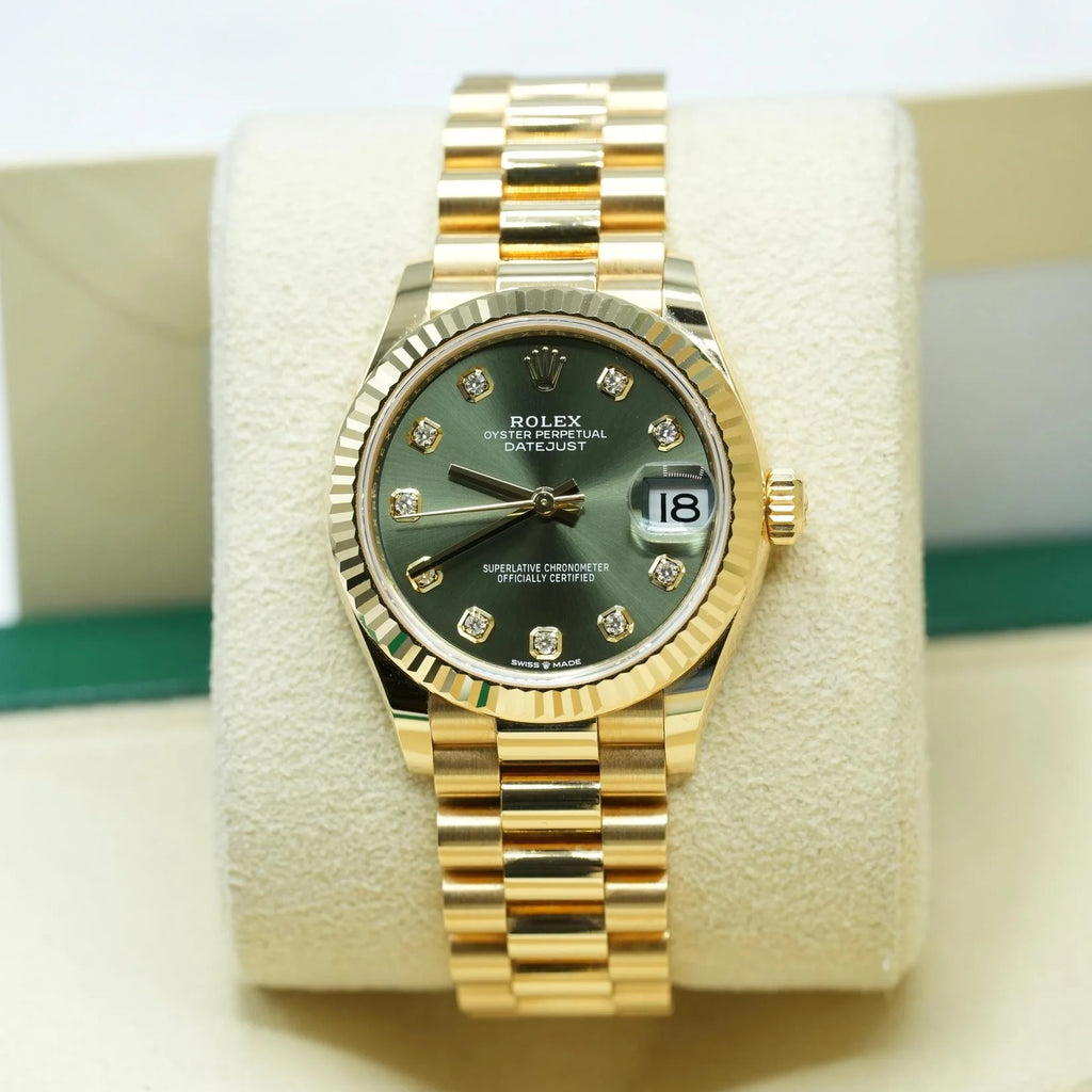 【1:1 Super Clone】 Datejust m278278-0011 Olive Green 31mm Dial President Bracelet Watch