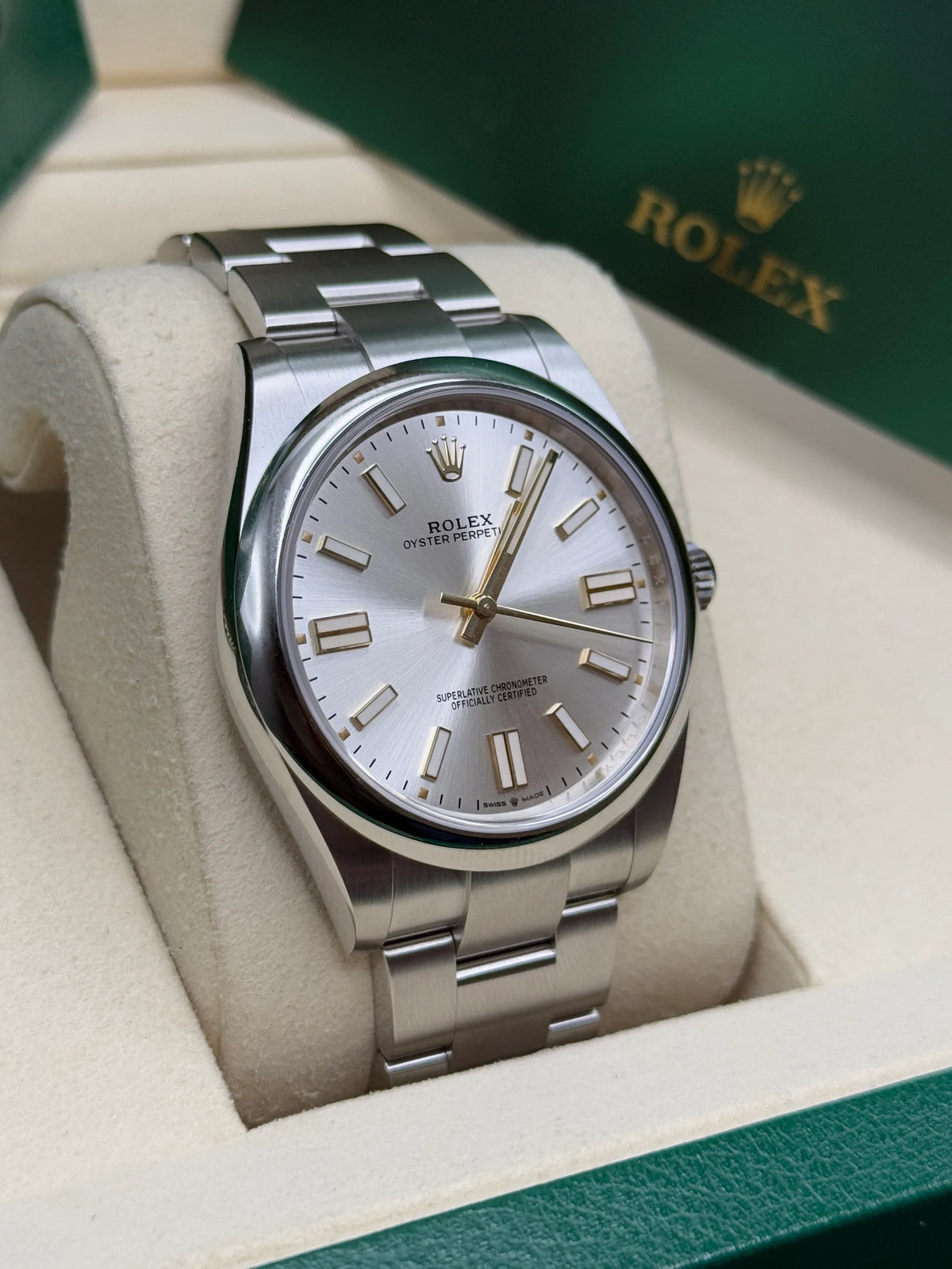 【1:1 Super Clone】 Oyster Perpetual 41mm 124300-0001 Stainless Steel Silver Index Dial Watch