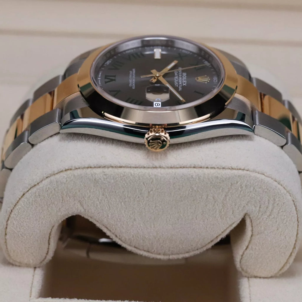 【1:1 Super Clone】 Datejust 41mm 126303 Slate Roman Oyster Steel and Yellow Gold Mens Watch
