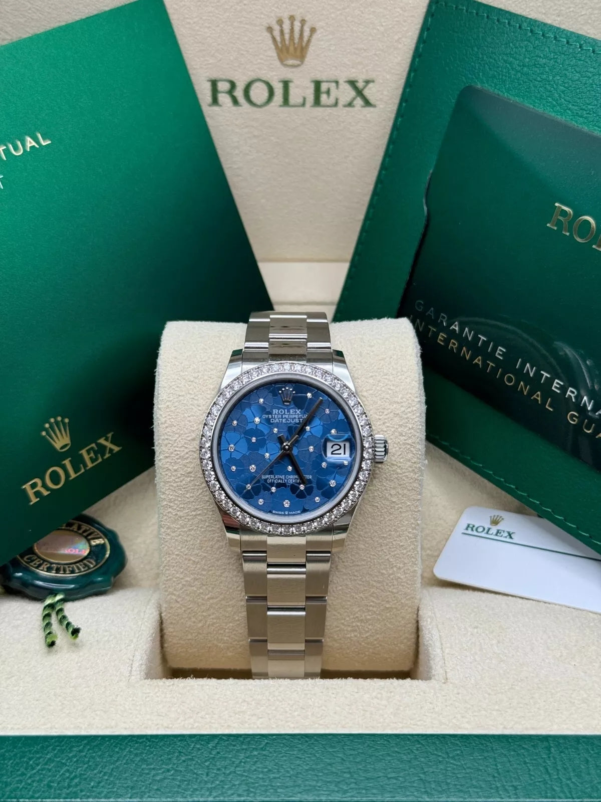 【1:1 Super Clone】 Datejust m278384RBR-0039/0040 Azzurro Blue 31mm Dial Oyster Watch