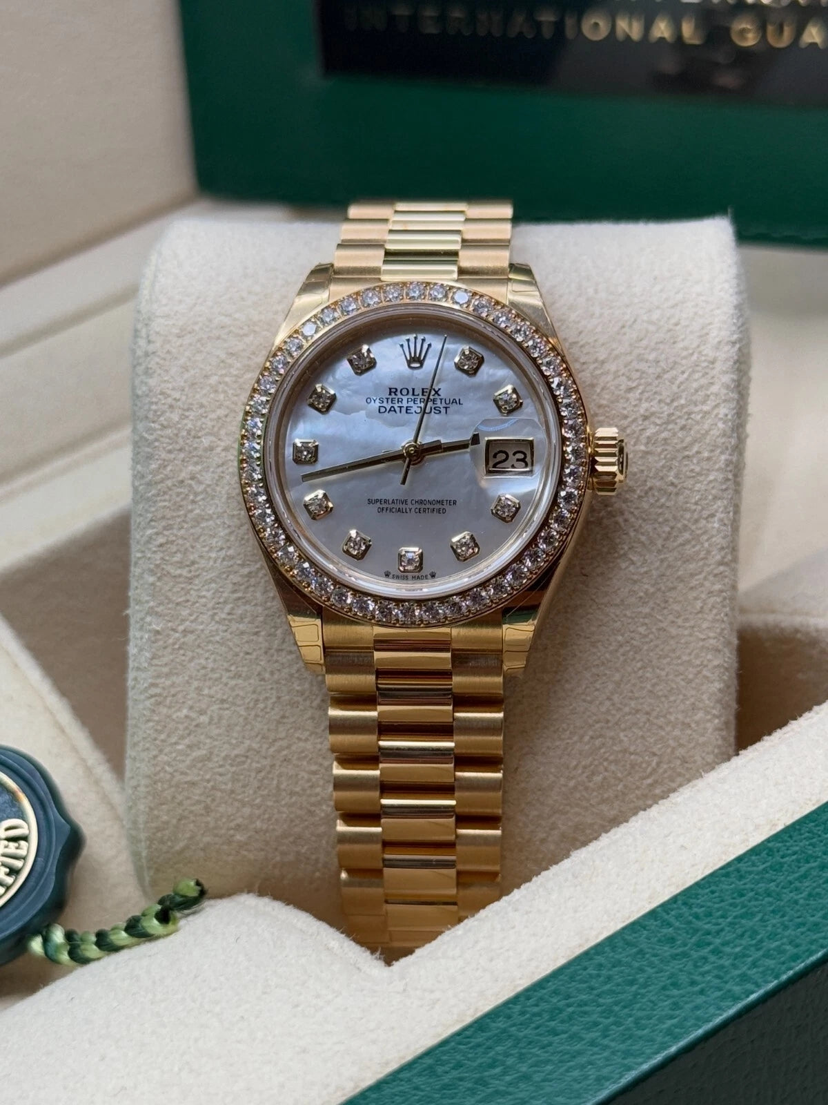 【1:1 Super Clone】  Lady-Datejust 28mm 279138RBR White Mother-of-Pearl Dial President Bracelet Watch