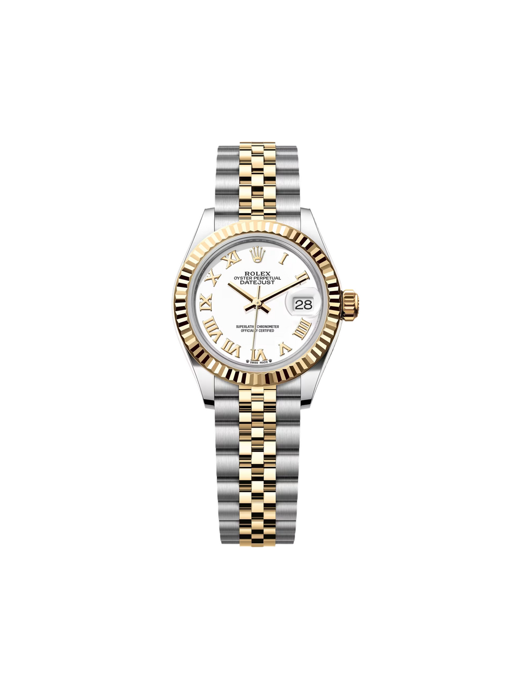 【1:1 Super Clone】 Lady-Datejust 28mm 279173 White Roman Dial Oyster Bracele