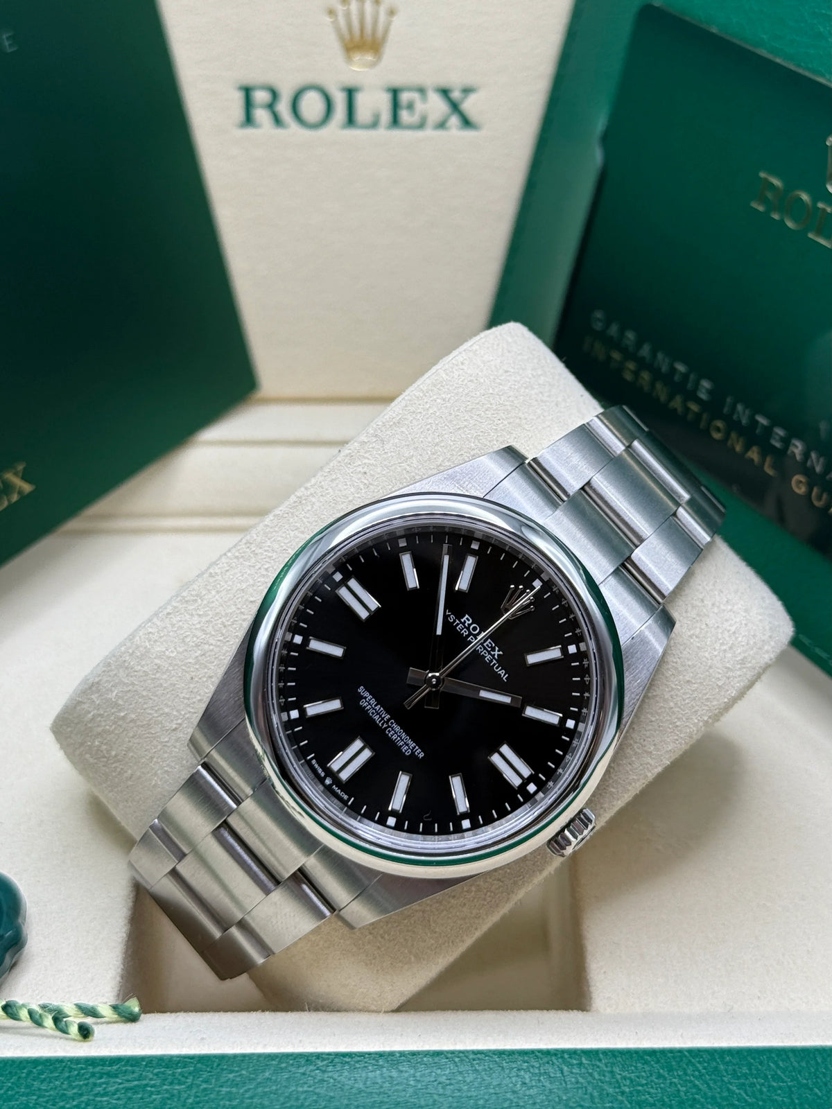 【1:1 Super Clone】  Oyster-Perpetual 41mm 124300-0002 Stainless Steel Black Index Dial Watch
