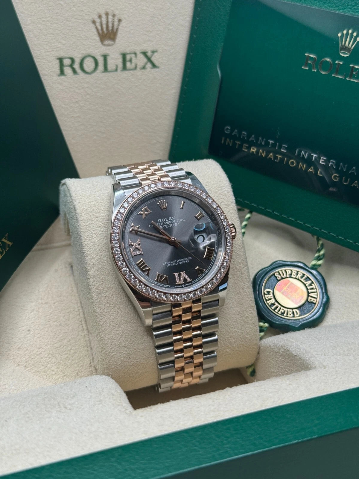 【1:1 Super Clone】  Datejust 36mm 126281 Slate Dial Oyster Bracelet
