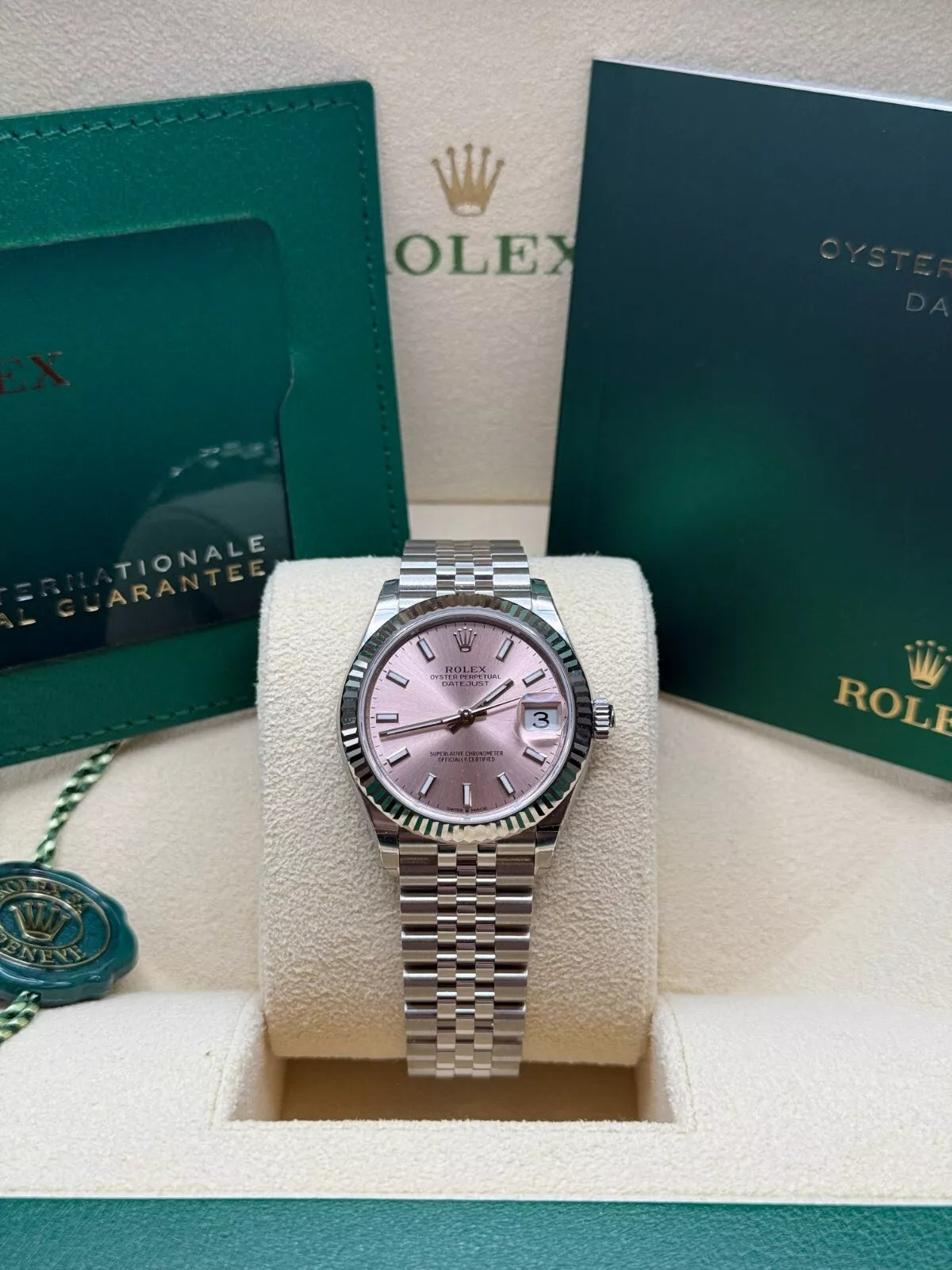 【1:1 Super Clone】 Datejust m278274-0013/0014 Pink Dial 31mm Fluted Bezel Oyster Bracelet