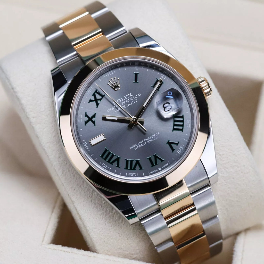 【1:1 Super Clone】 Datejust 41mm 126303 Slate Roman Oyster Steel and Yellow Gold Mens Watch