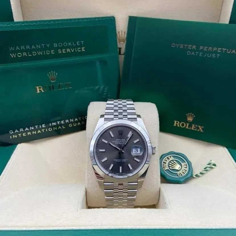 【1:1 Super Clone】 Datejust 41mm 126300 Slate Index Jubilee Stainless Steel Watch