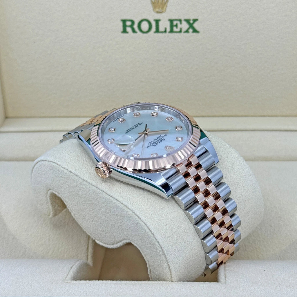 【1:1 Super Clone】 Datejust 41mm 126331 MOP Diamond Jubilee Steel and Rose Gold Watch