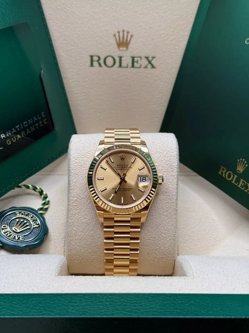 【1:1 Super Clone】 Datejust m278278-0040 Champagne 31mm Dial President Bracelet Watch
