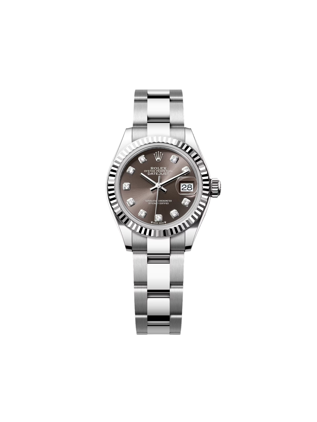 【1:1 Super Clone】 Lady-Datejust 28mm 279174 Dark Grey Diamond Dial Oyster Bracelet