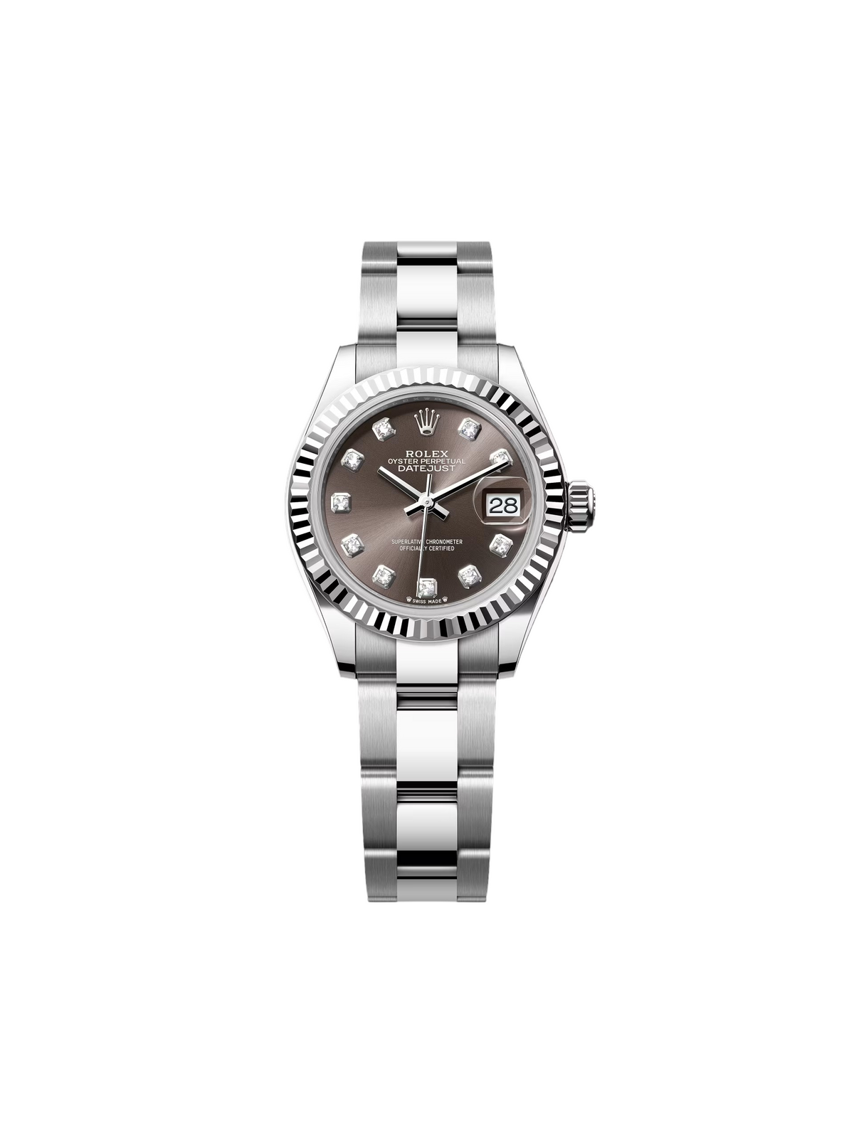 【1:1 Super Clone】 Lady-Datejust 28mm 279174 Dark Grey Diamond Dial Oyster Bracelet