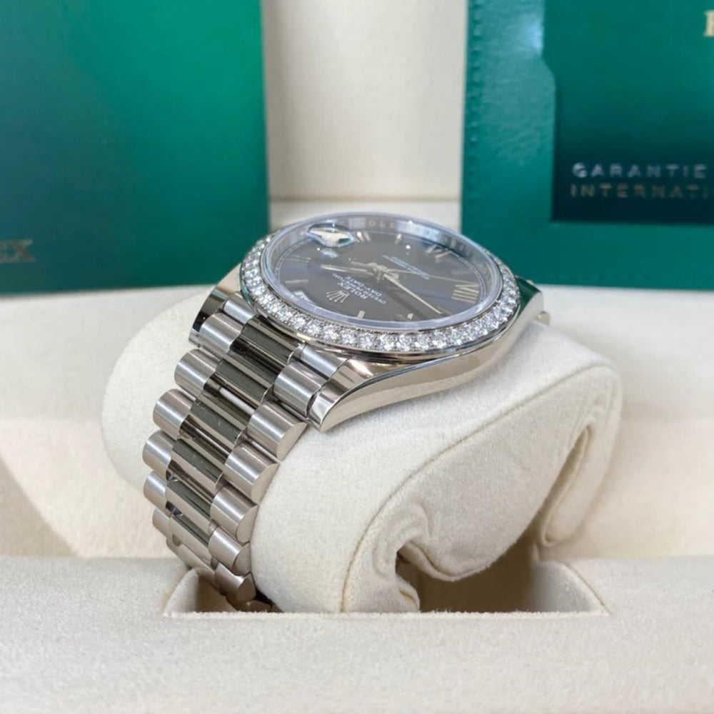 【1:1 Super Clone】  Day-Date 40mm 228349RBR-0005 Bright Blue Dial President Bracelet