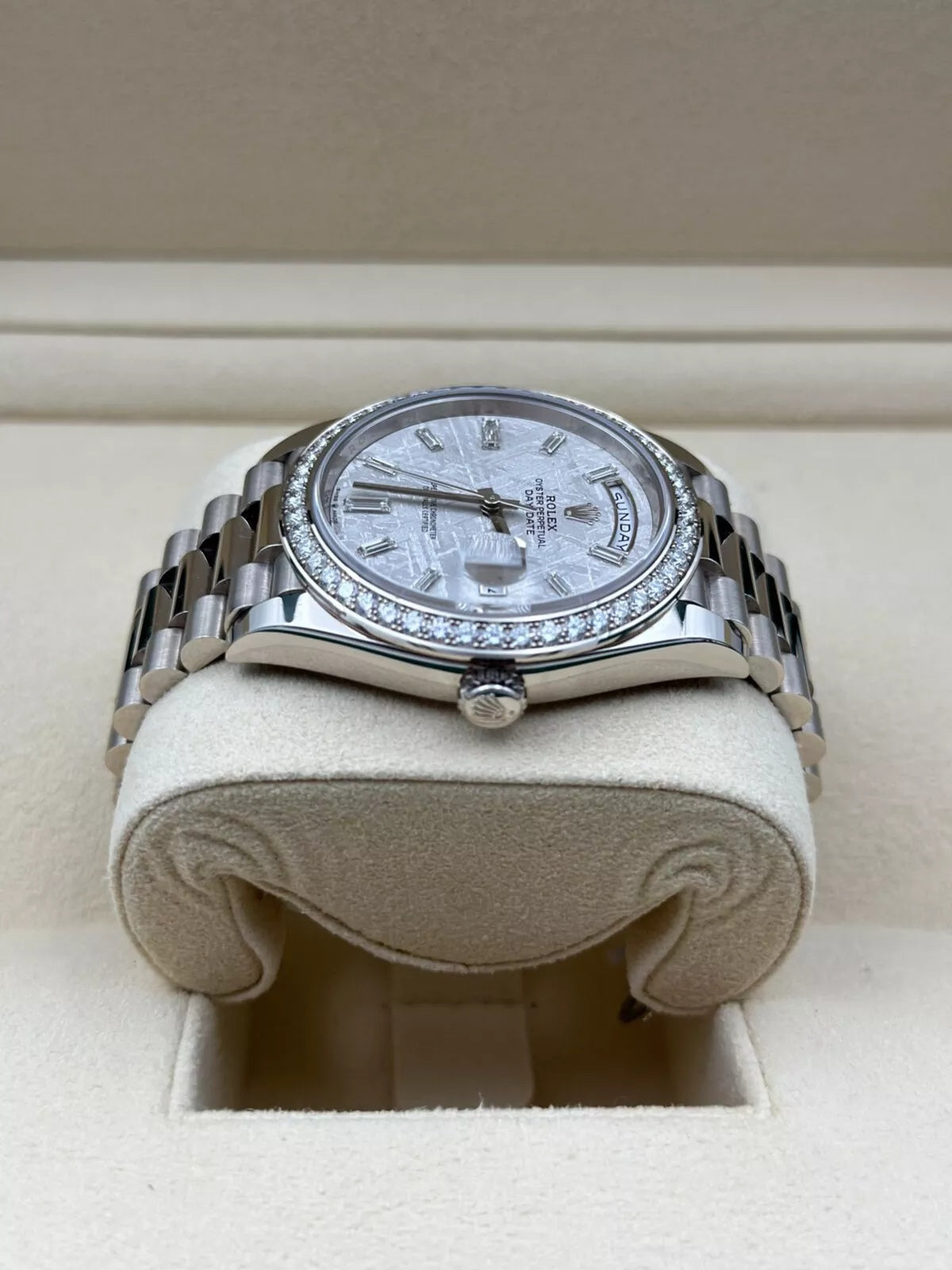 【1:1 Super Clone】  Day-Date 40mm 228349RBR-0040 Meteorite Dial President Bracelet