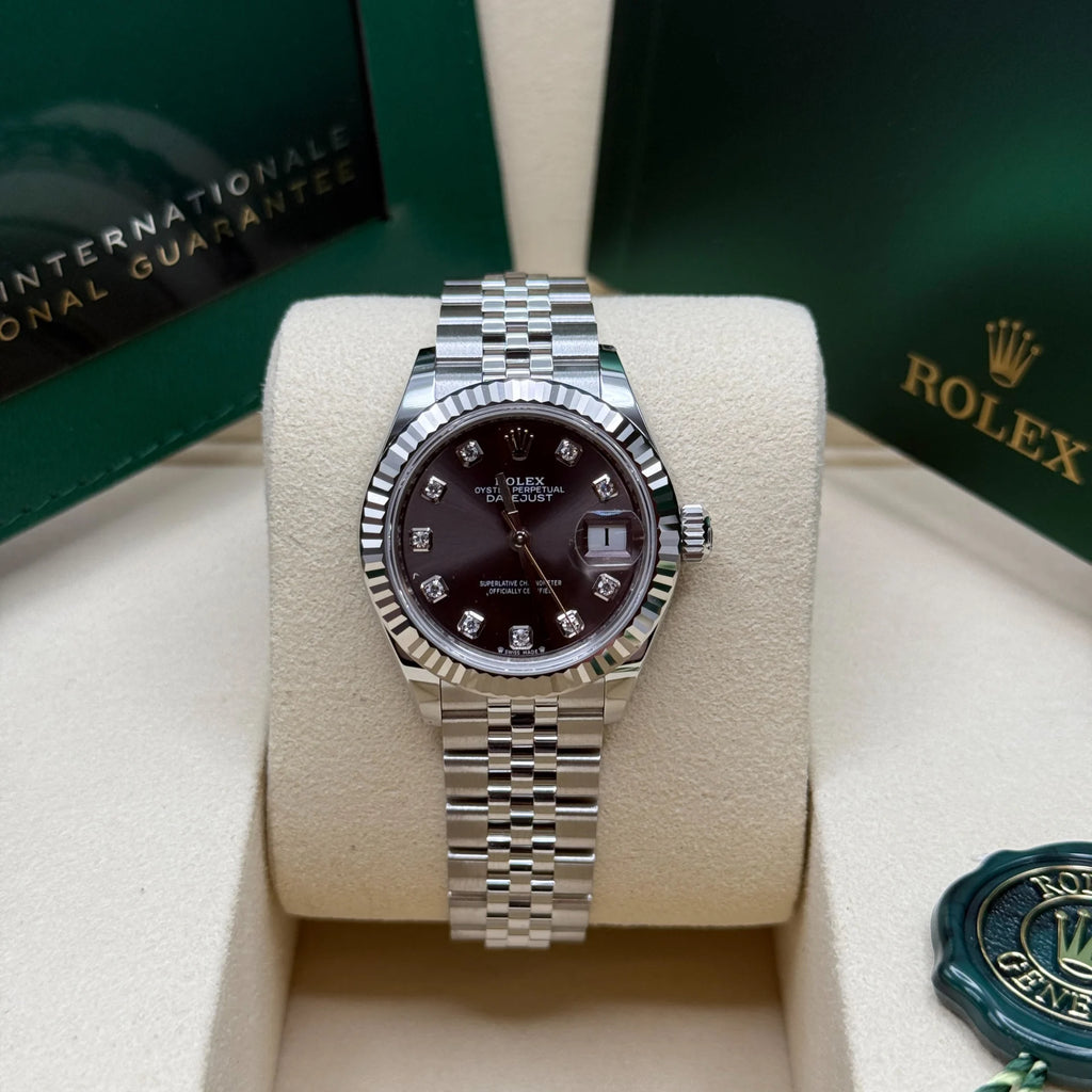 【1:1 Super Clone】 Lady-Datejust 28mm 279174 Dark Grey Diamond Dial Oyster Bracelet