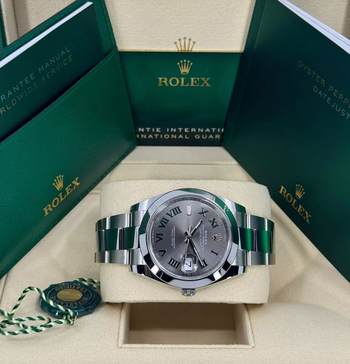 【1:1 Super Clone】 Datejust 41mm 126300 Slate Roman Oyster Stainless Steel Watch