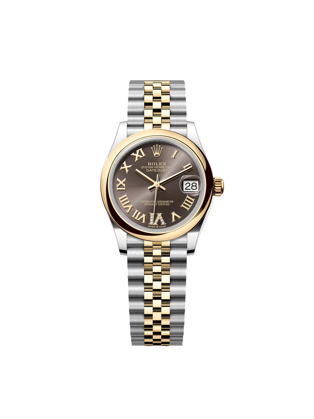 【1:1 Super Clone】 Datejust m278243-0013/0014  31mm Dark Grey Dial Yellow Rolesor Oyster Watch