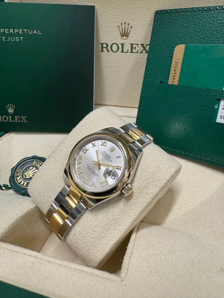 【1:1 Super Clone】 Lady-Datejust 28mm  279163 Silver Roman Dial Oyster Bracelet