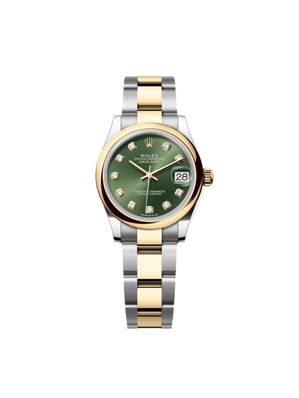 【1:1 Super Clone】 Datejust m278243-0029/0030 31mm Olive Green Dial Yellow Rolesor Oyster Watch