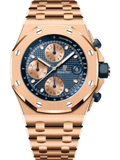 【1:1 Super Clone】A&P OFFSHORE Pink Gold Blue Dial CHRONOGRAPH 42mm