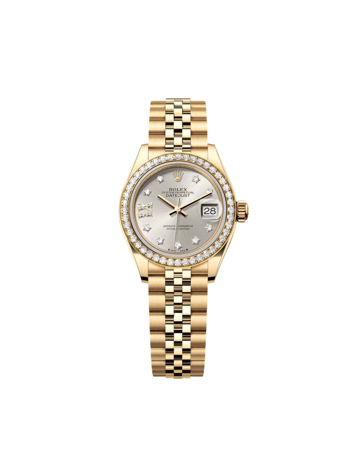 【1:1 Super Clone】 Lady-Datejust 28mm 279138RBR Silver Dial President Bracelet Watch