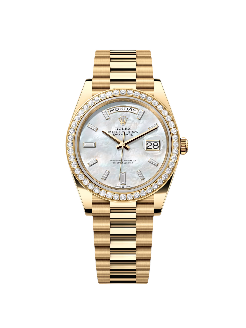 【1:1 Super Clone】 Day-Date 40mm White Mother-of-Pearl Dial President Watch 228348RBR-0046