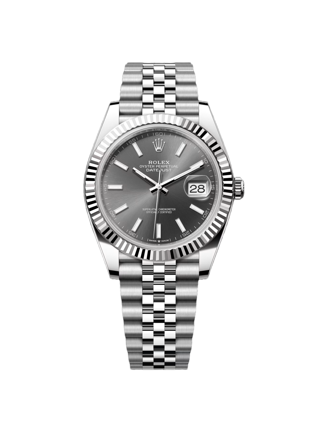 【1:1 Super Clone】  Datejust 41mm 126334 Dark Rhodium Index Jubilee Stainless Steel