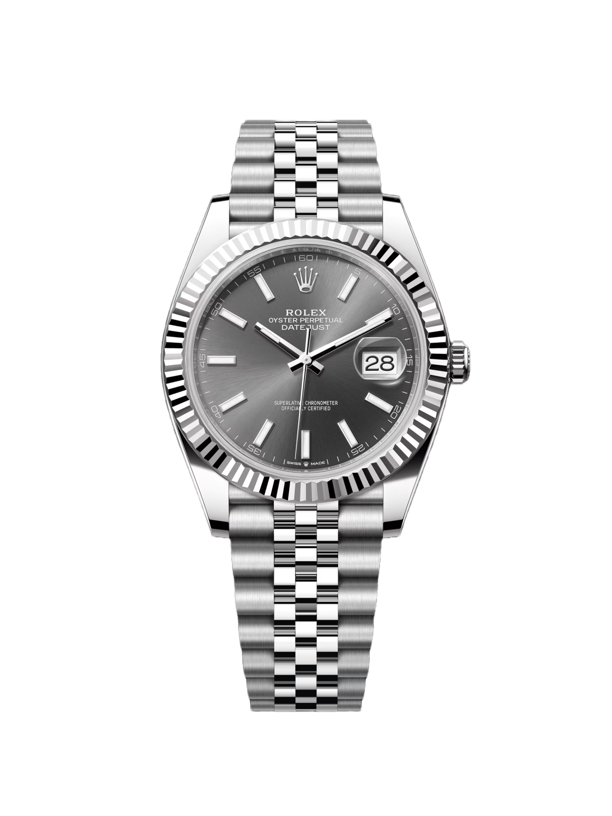 【1:1 Super Clone】  Datejust 41mm 126334 Dark Rhodium Index Jubilee Stainless Steel