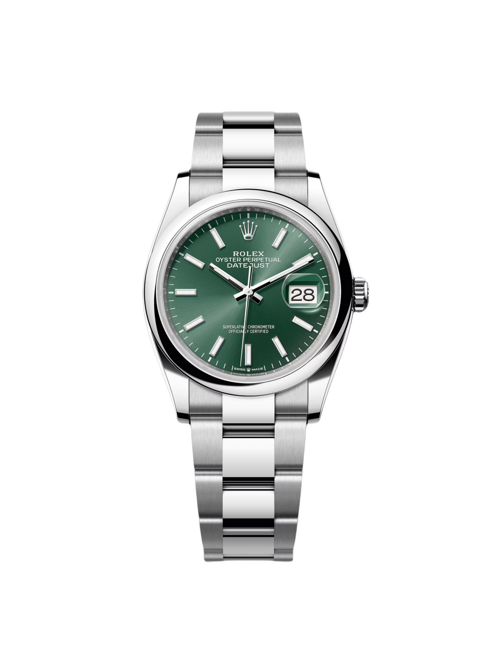 【1:1 Super Clone】  Datejust 36mm 126200 Mint Green Dial Stainless Steel Oyster Bracelet Watch