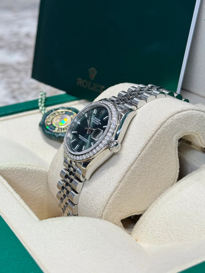 【1:1 Super Clone】 Datejust m278384RBR-0021/0022 Mint Green 31mm Dial Oyster Watch