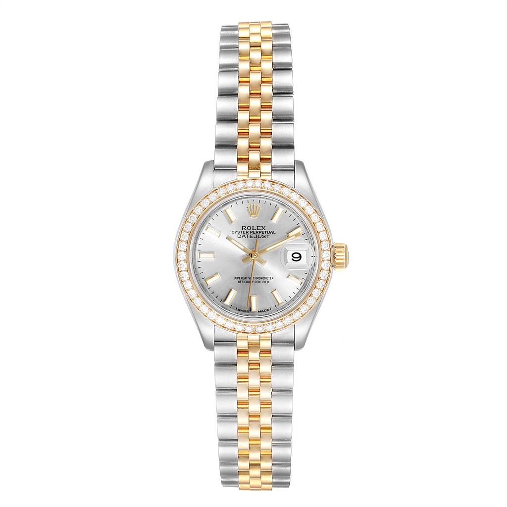 【1:1 Super Clone】 Lady-Datejust 28mm 279383RBR Silver Dial Yellow Rolesor Oyster Bracelet