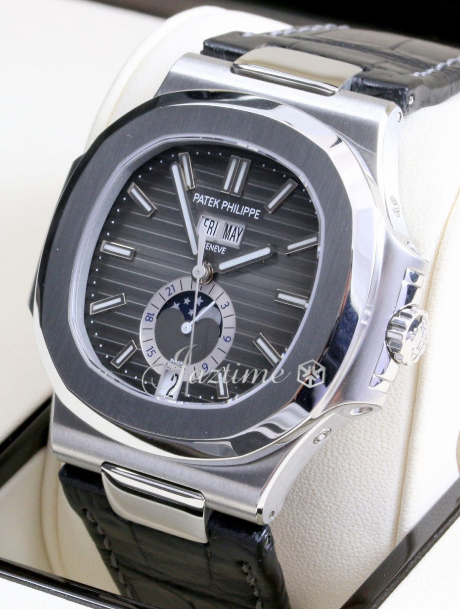 Patek Philippe Nautilus, 40.5mm, Stainless Steel, Black Dial, 5726A-001