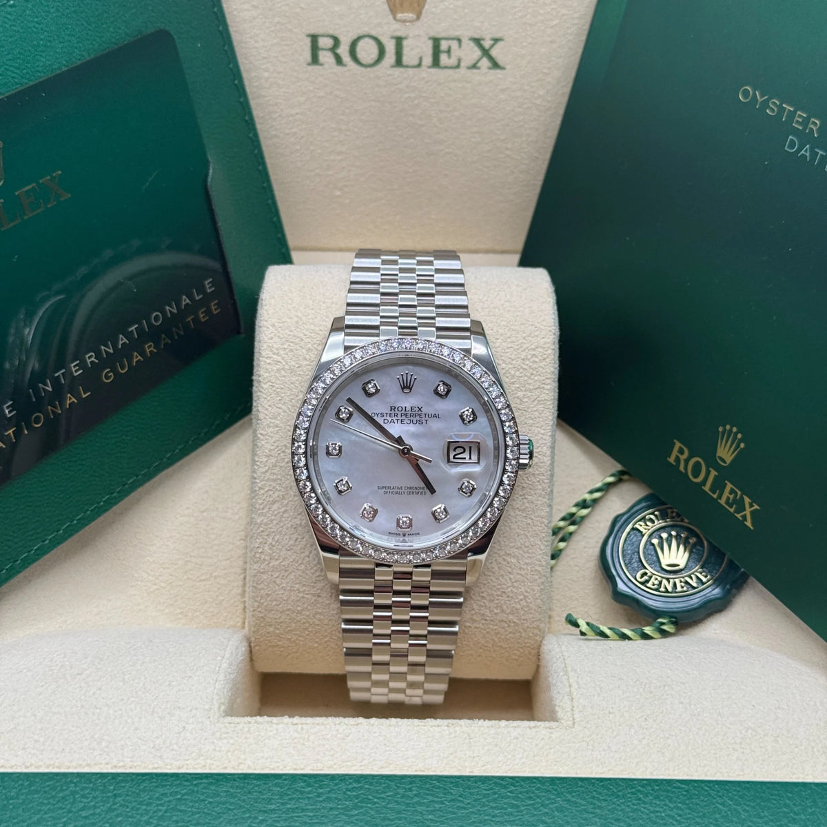 【1:1 Super Clone】  Datejust 36mm 126284 Mother-of-Pearl Dial Oyster Bracelet
