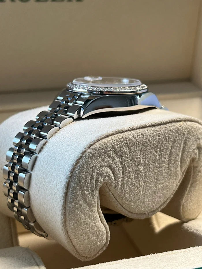 【1:1 Super Clone】 Lady-Datejust 28mm 279384RBR White Mother-of-Pearl Dial Oyster Bracelet