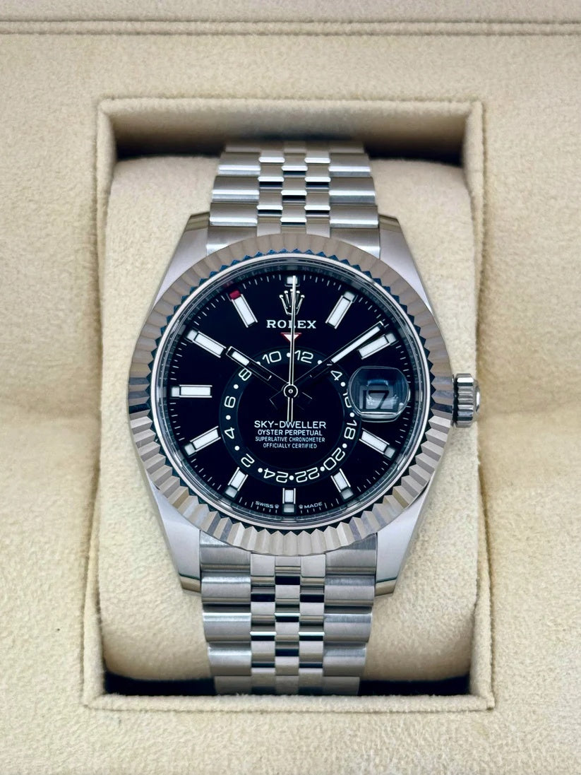 【1:1 Super Clone】  Sky-Dweller 42mm 336934-0007/0008 Stainless Steel Black Dial Oyster