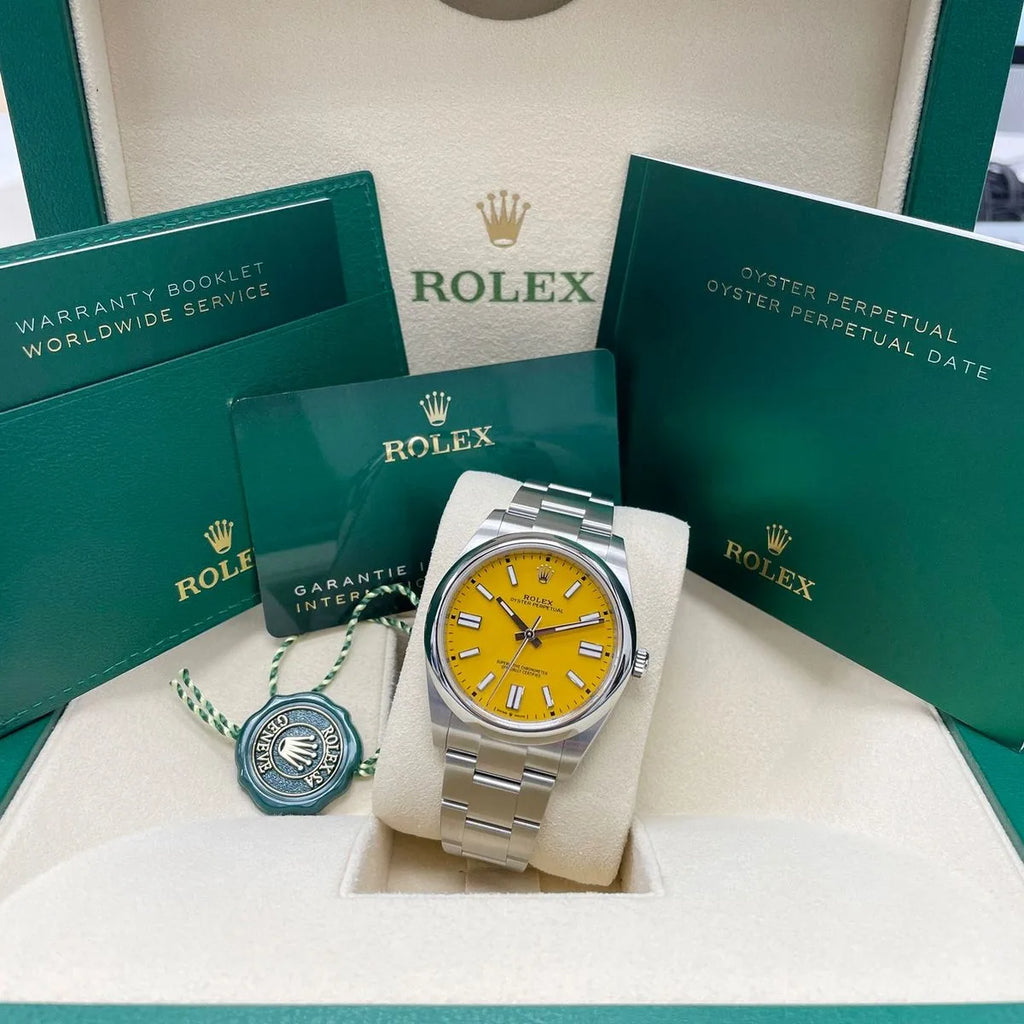 【1:1 Super Clone】 Oyster Perpetual 36mm 126000-0004 Yellow Dial Stainless Steel Oyster Bracelet