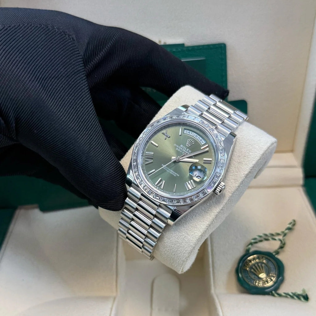 【1:1 Super Clone】 Day-Date 40mm 228396TBR-0020 Green Roman Dial