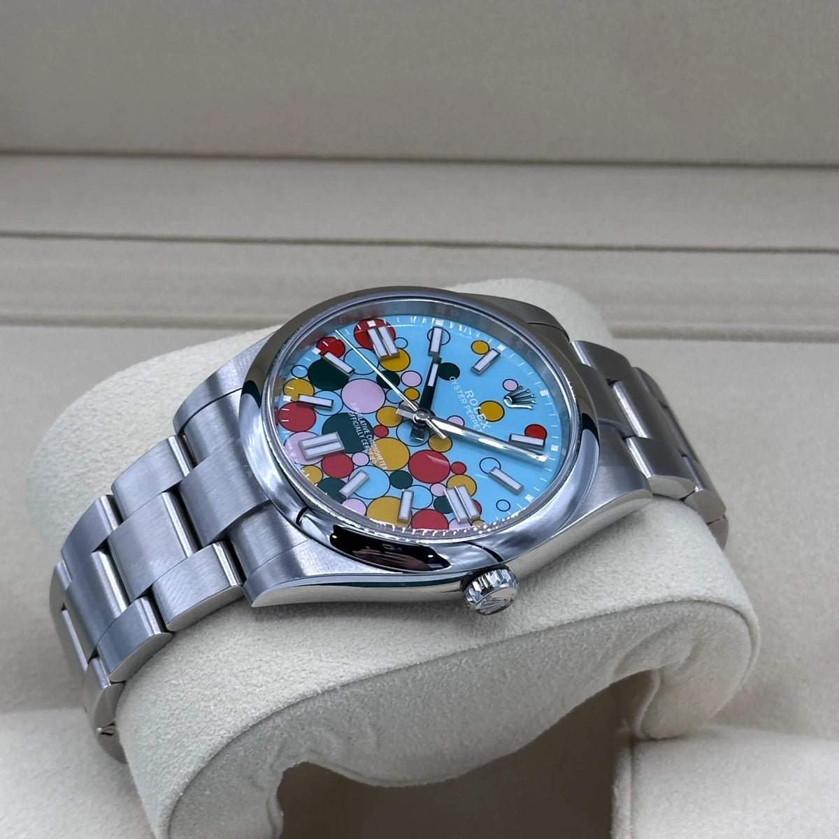 【1:1 Super Clone】 124300-0008 Oyster Perpetual 41mm Turquoise blue Celebration Dial