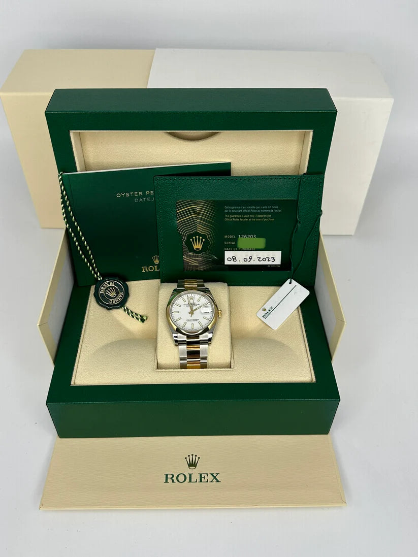 【1:1 Super Clone】  Datejust 36mm 126203 White Dial Domed Bezel Jubilee Bracelet