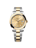 【1:1 Super Clone】 Datejust 41mm 126303 Champagne Index Oyster Steel and Yellow Gold Mens Watch
