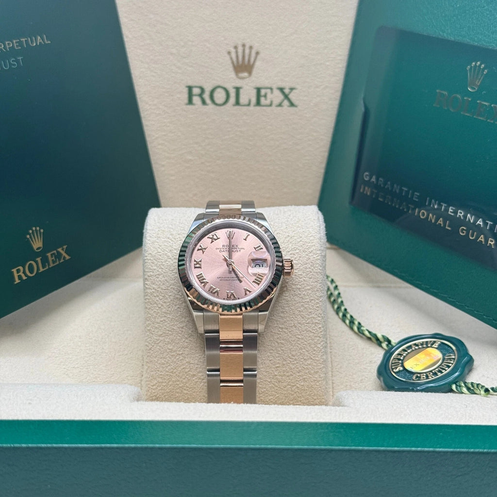 【1:1 Super Clone】 Lady-Datejust 28mm 279171 Pink Roman Oyster Stainless Steel and Rose Gold