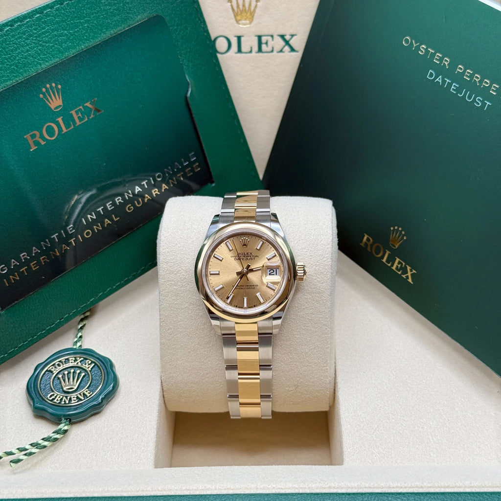 【1:1 Super Clone】 Lady-Datejust 28mm  279163 Champagne Dial Oyster Bracelet