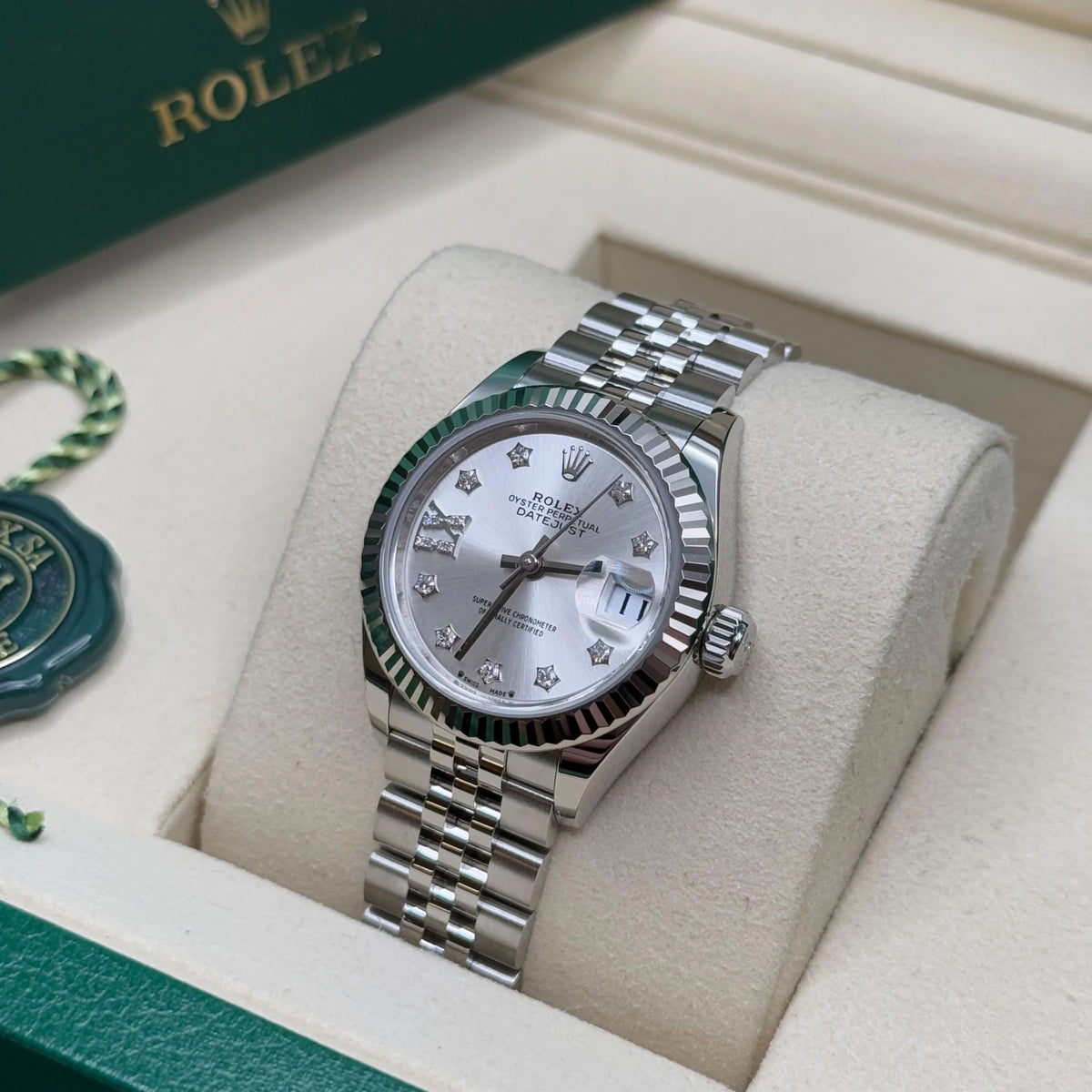 【1:1 Super Clone】 Lady-Datejust 28mm 279174 Silver Diamond Dial Oyster Bracelet
