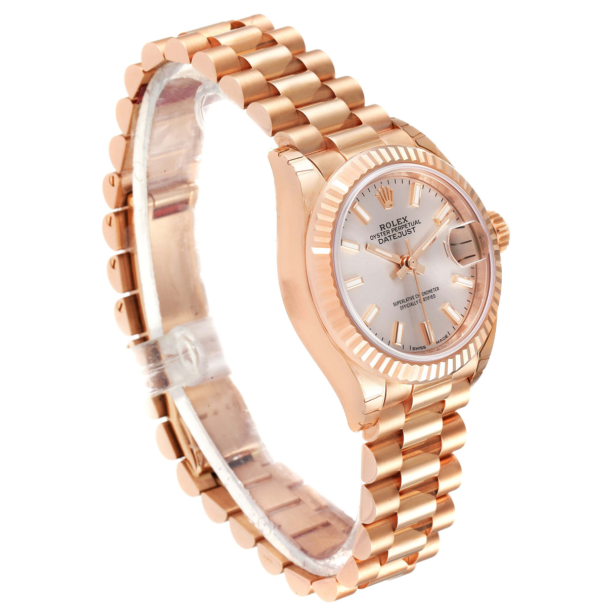 【1:1 Super Clone】 Lady-Datejust 28mm 279175 Rose Dial President Everose Gold