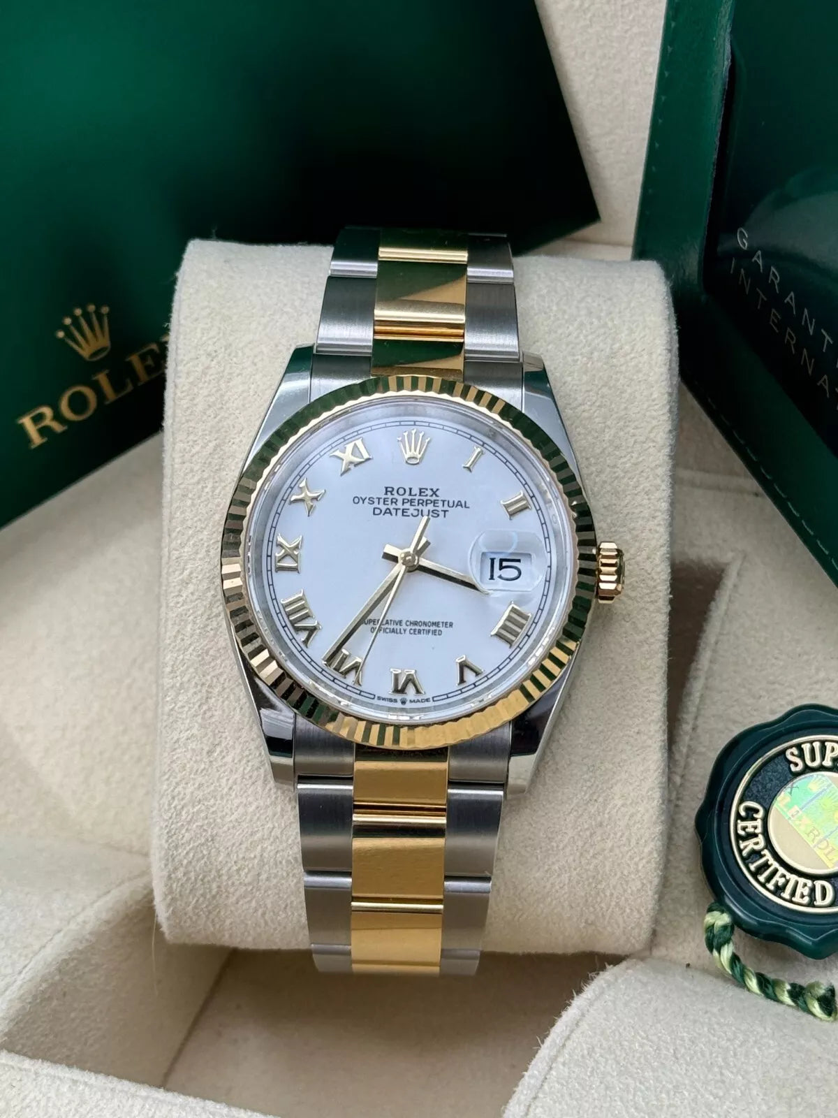 【1:1 Super Clone】  Datejust 36mm 126233 White Dial Oyster Bracelet Watch