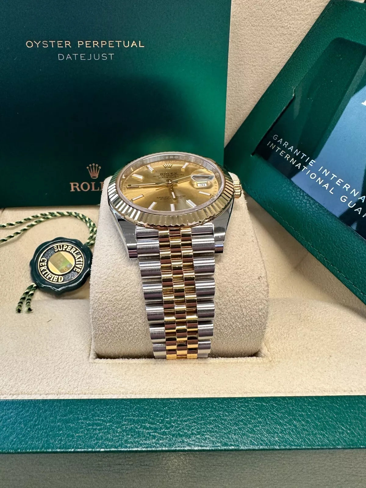 【1:1 Super Clone】  Datejust 41mm 126333 Champagne Index Jubilee Steel and Yellow Gold Mens Watch