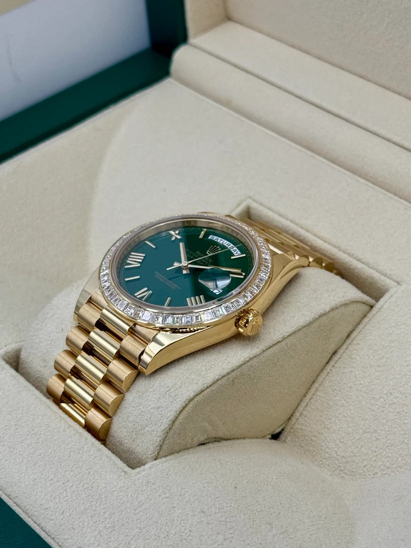 【1:1 Super Clone】 Day-Date 40mm 228398TBR-0039 Green Dial President Watch