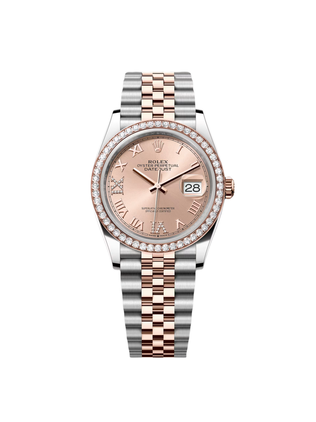 【1:1 Super Clone】  Datejust 36mm 126281 Rose Dial Oyster 36mm Bracelet