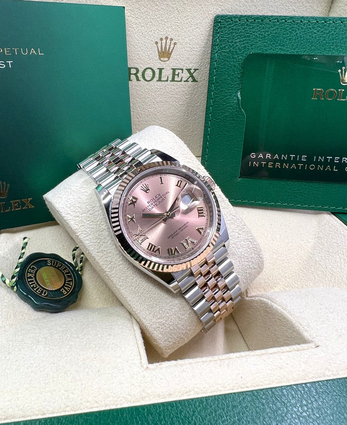 【1:1 Super Clone】  Datejust 36mm 126231 Rose Dial Oyster Bracelet