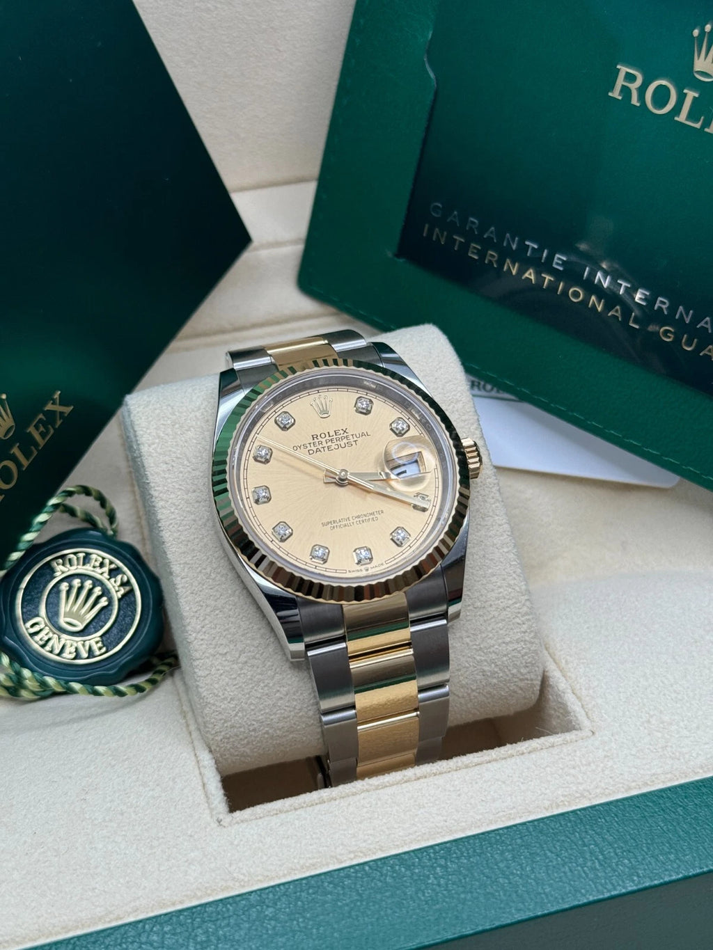 【1:1 Super Clone】  Datejust 36mm 126233 Champagne Dial Jubilee Bracelet Watch